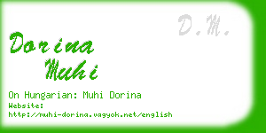 dorina muhi business card